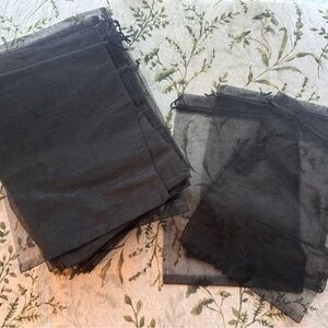 50 8x10 Sheer Black Organza Bags